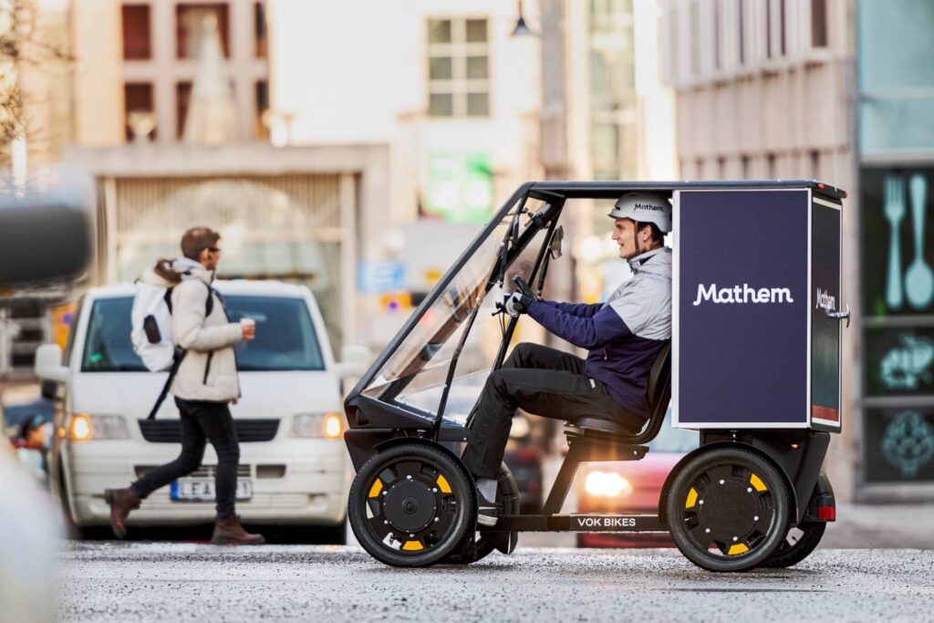Vok Bikes, grocery delivery, Mathem Stockholm