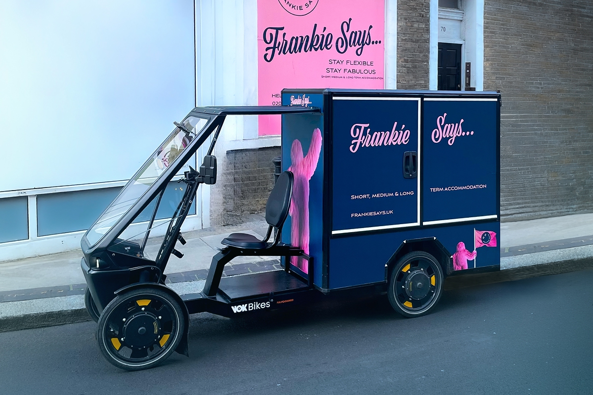 Frankie Says uses Vok Bikes in Central London, hospitality service with Vok