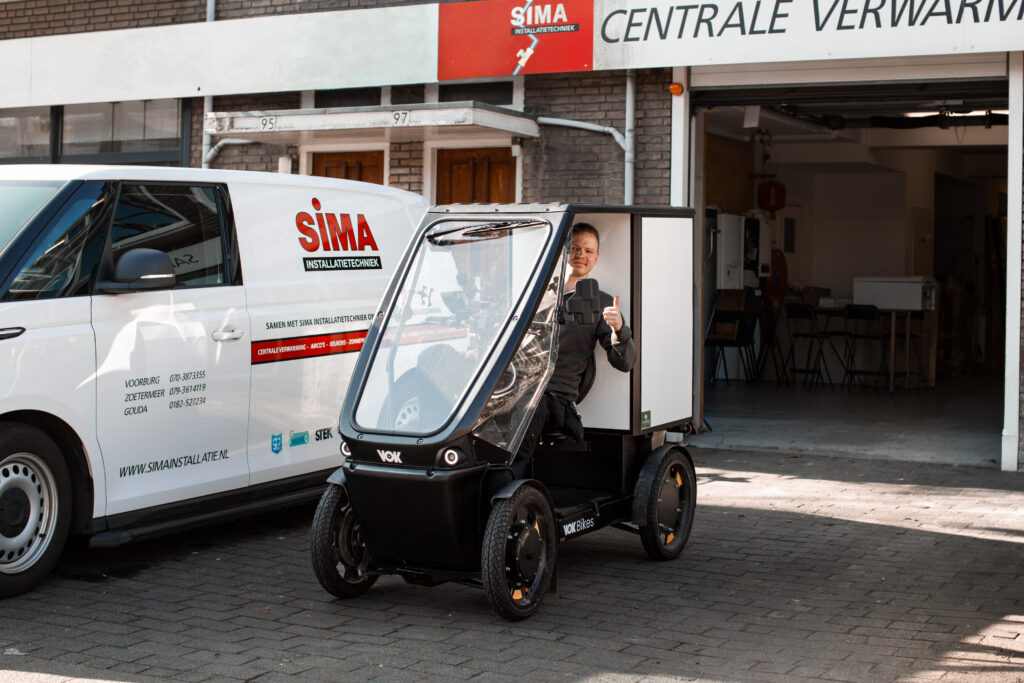 Installation specialist Kevin is very happy with his Vok cargo bike